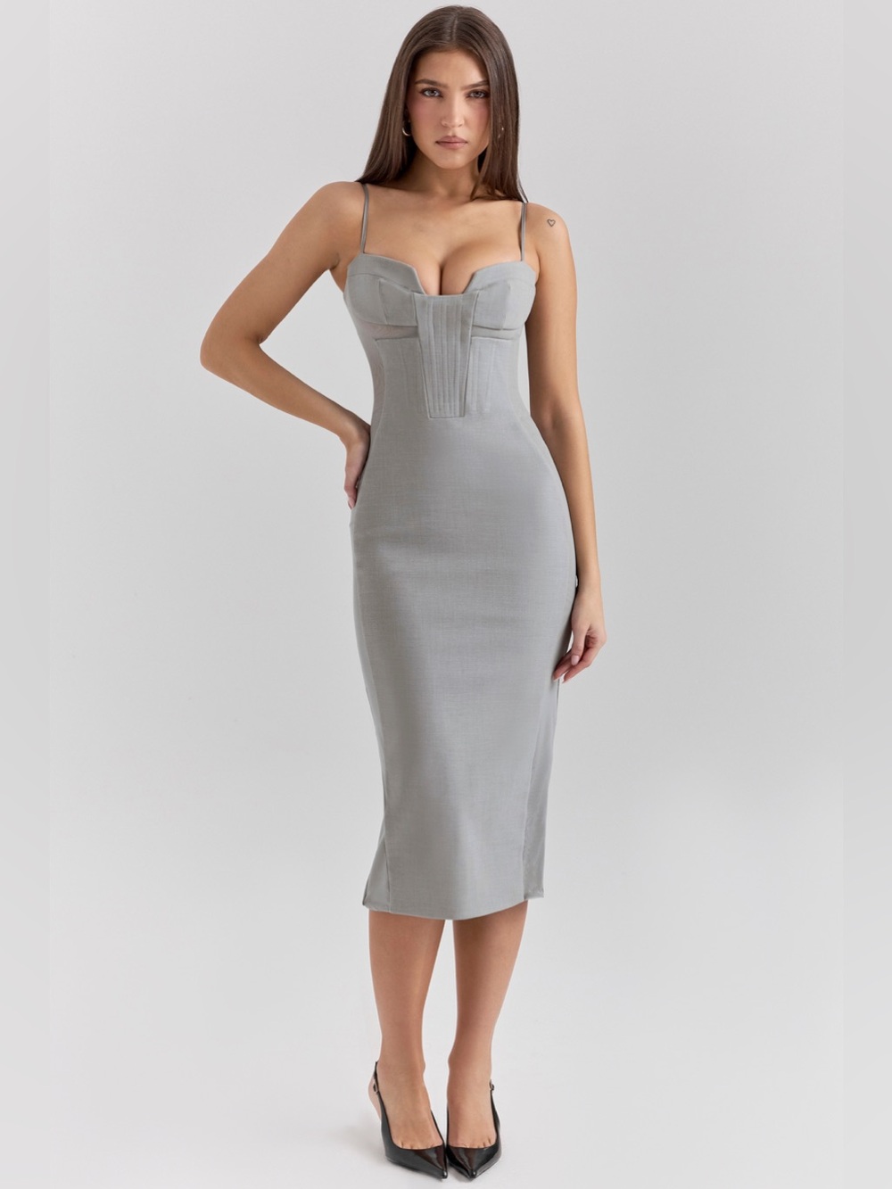 HOUSE OF CB Kiki Bodycon Midi Dress XS